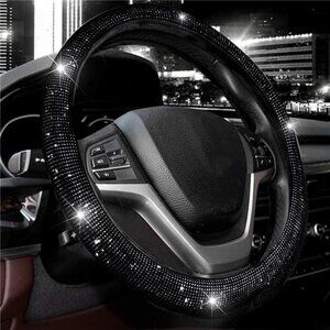 Steering Wheel Cover for Women Men Bling Bling Crystal Diamond Sparkling Car SUV